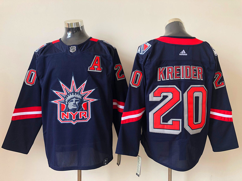 Men's New York Rangers Chris Kreider #20 Navy Jersey